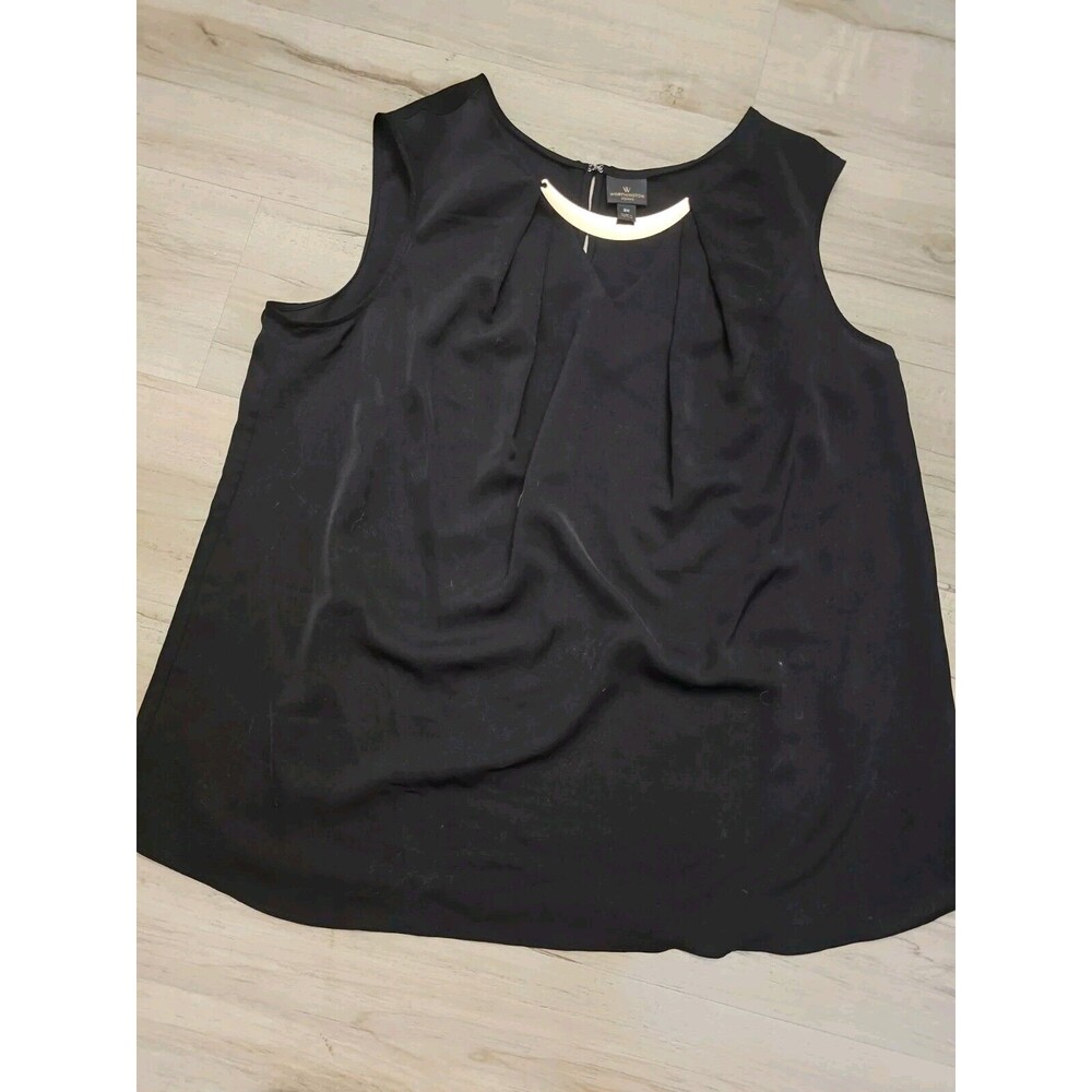 Dressy Sleeveless Top With Metal Accent  Worthington 2x Classic Holiday Party